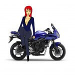 motarde glissade moto