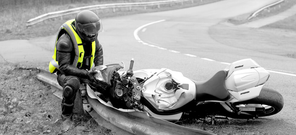 Airbag moto en action